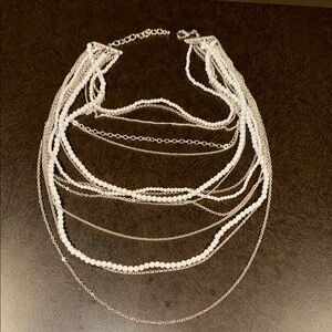 Elegant White Multi-Layer Necklace